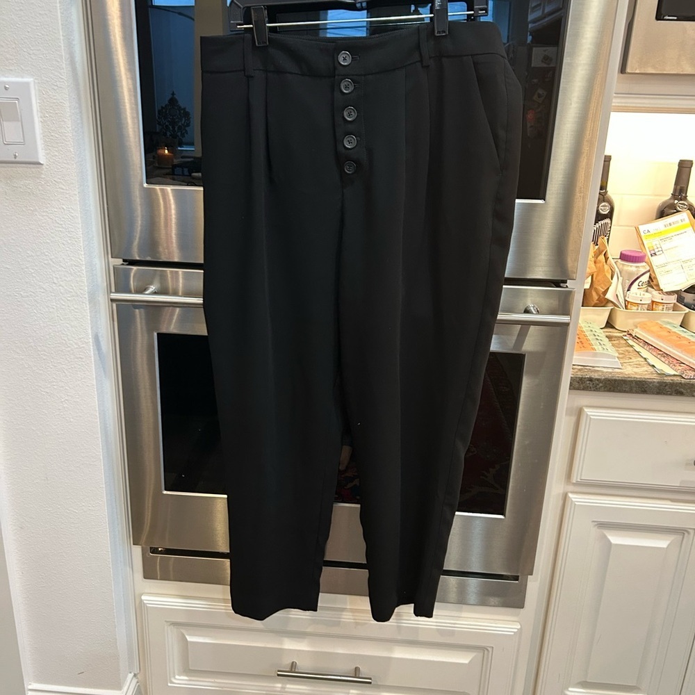 Anthropologie sasha Button fly Wide Leg Pants size 12 a few stains but GUC